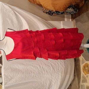 Sleeveless red dress